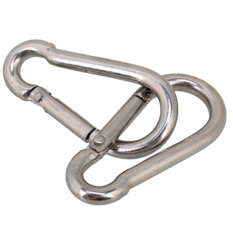 CNBTR Spring Snap Hook M4 40mm 304 Quick Link Ring Stainless Steel Multifunctional Pack of 50 - Image 2